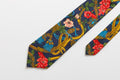 vintage KENZO HOMME Tie abstract floral pattern flowers print necktie retro beautiful luxury gift for men accessories silk 90s style men's