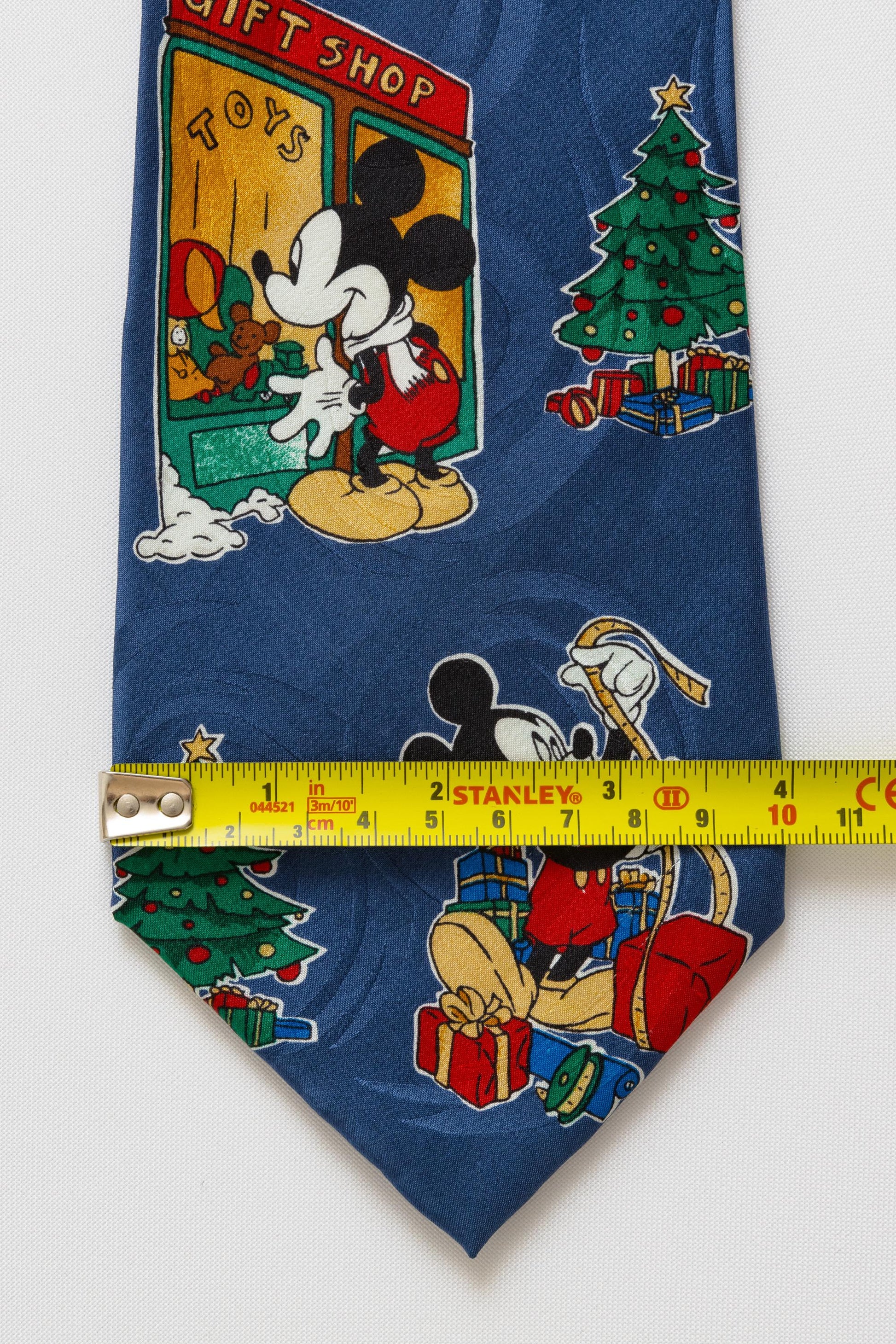 vintage Mickey Mouse Disney Tie abstract print necktie retro beautiful luxury gift for men accessories silk 90s style men's