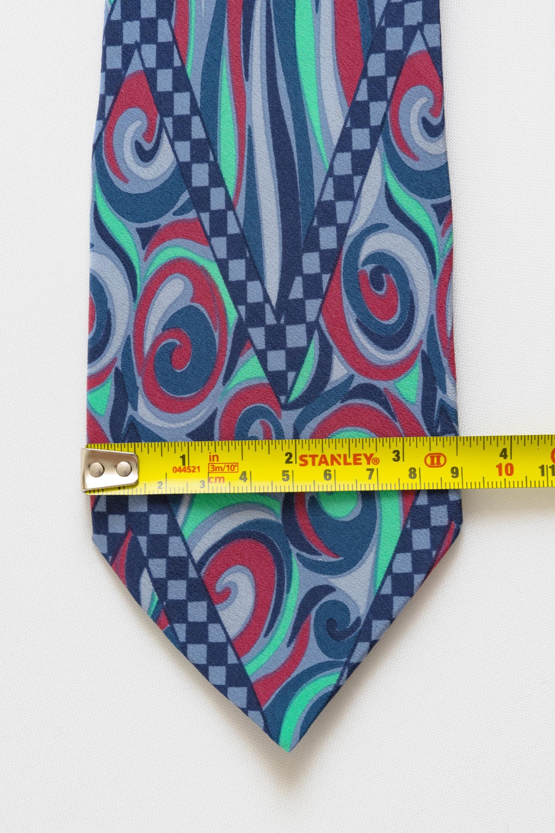 vintage Missoni Tie abstract pattern print necktie retro beautiful luxury gift for men accessories silk 90s style men's cravatte