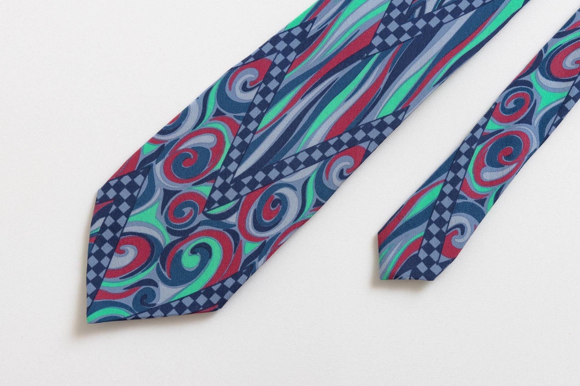 vintage Missoni Tie abstract pattern print necktie retro beautiful luxury gift for men accessories silk 90s style men's cravatte