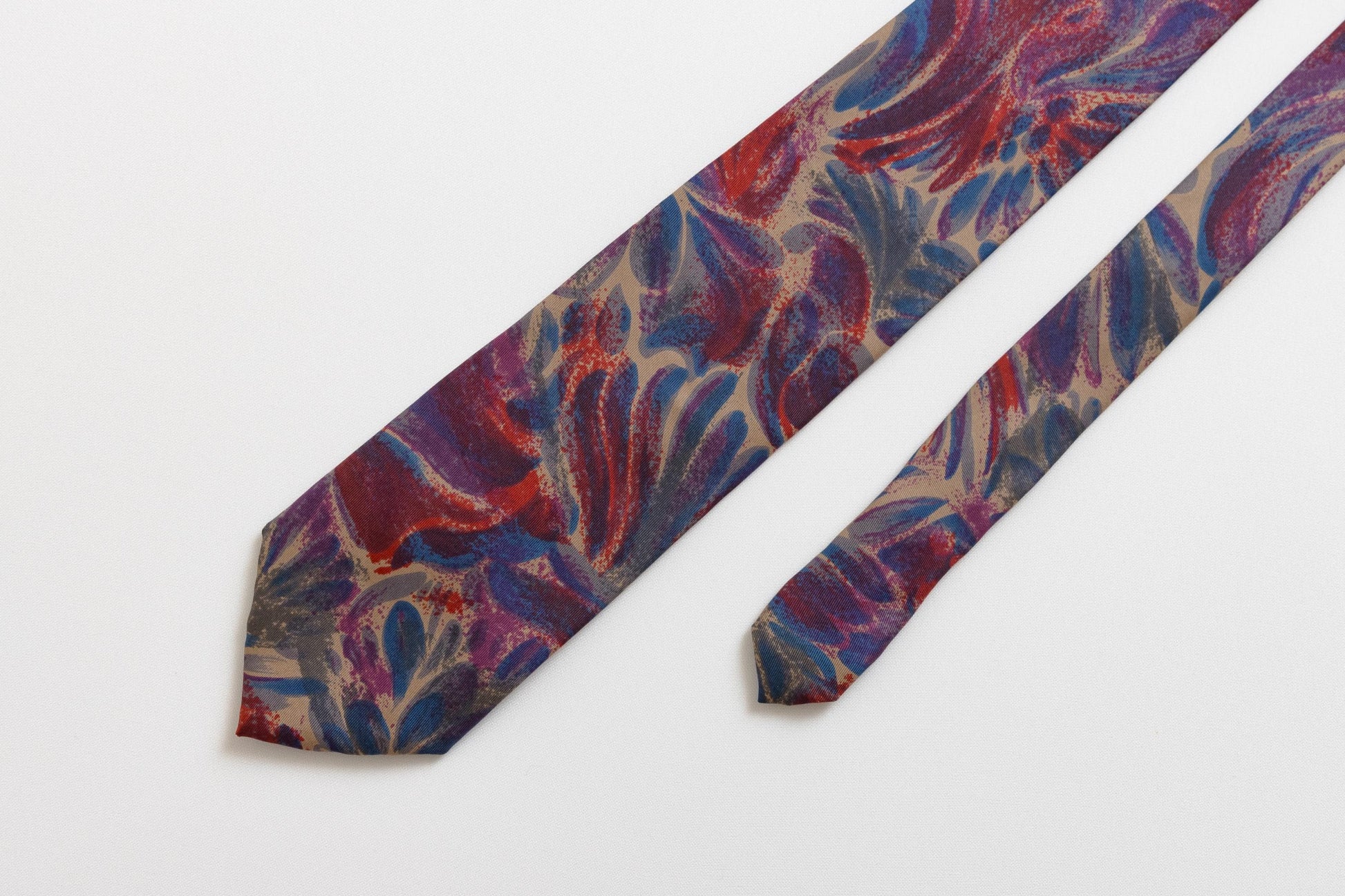 vintage made in Italy Tie abstract pattern print necktie retro beautiful luxury gift for men accessories silk 80s style men's