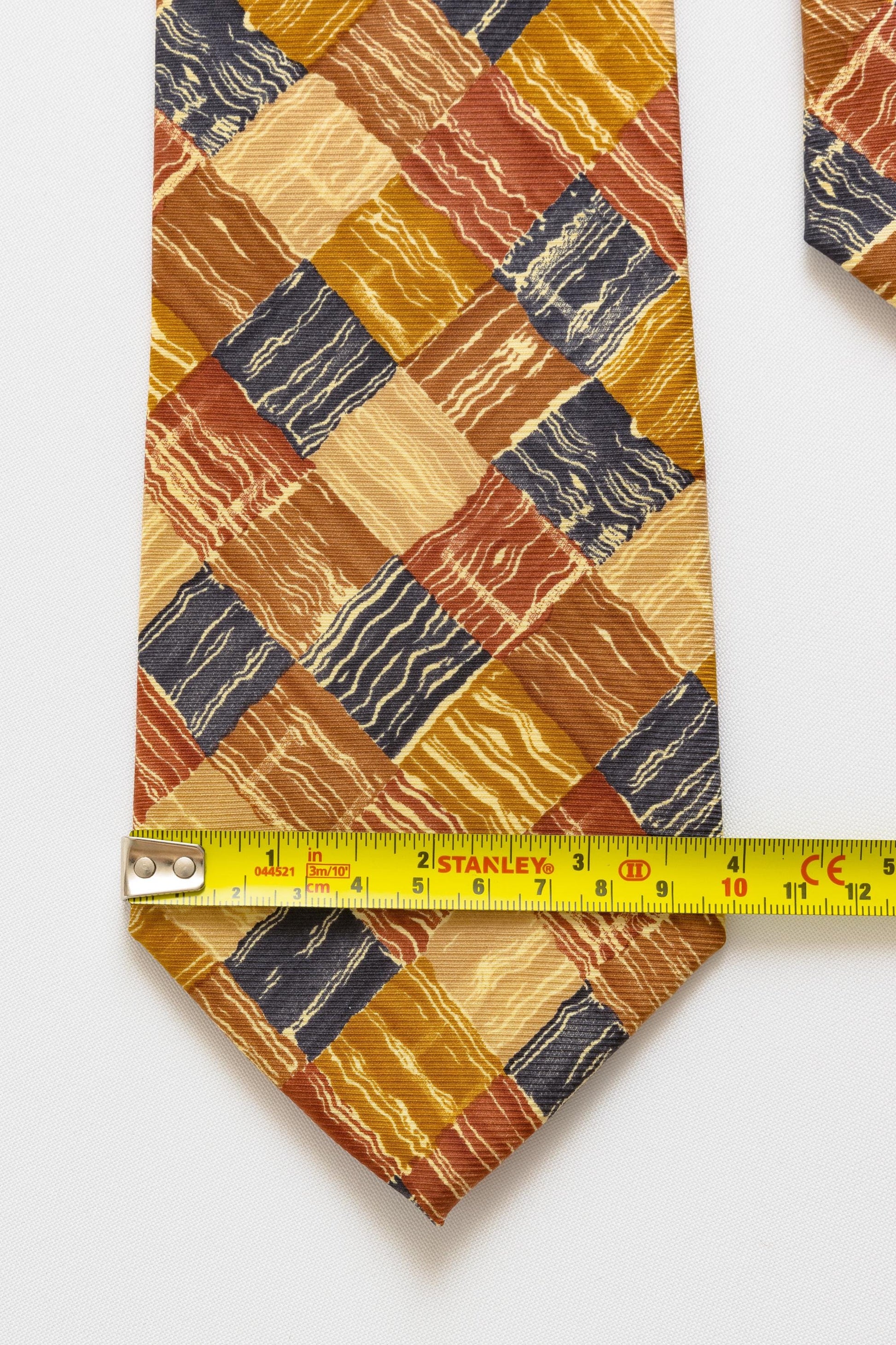 vintage man Tie abstract pattern print necktie retro beautiful luxury gift for men accessories silk 80s style men's