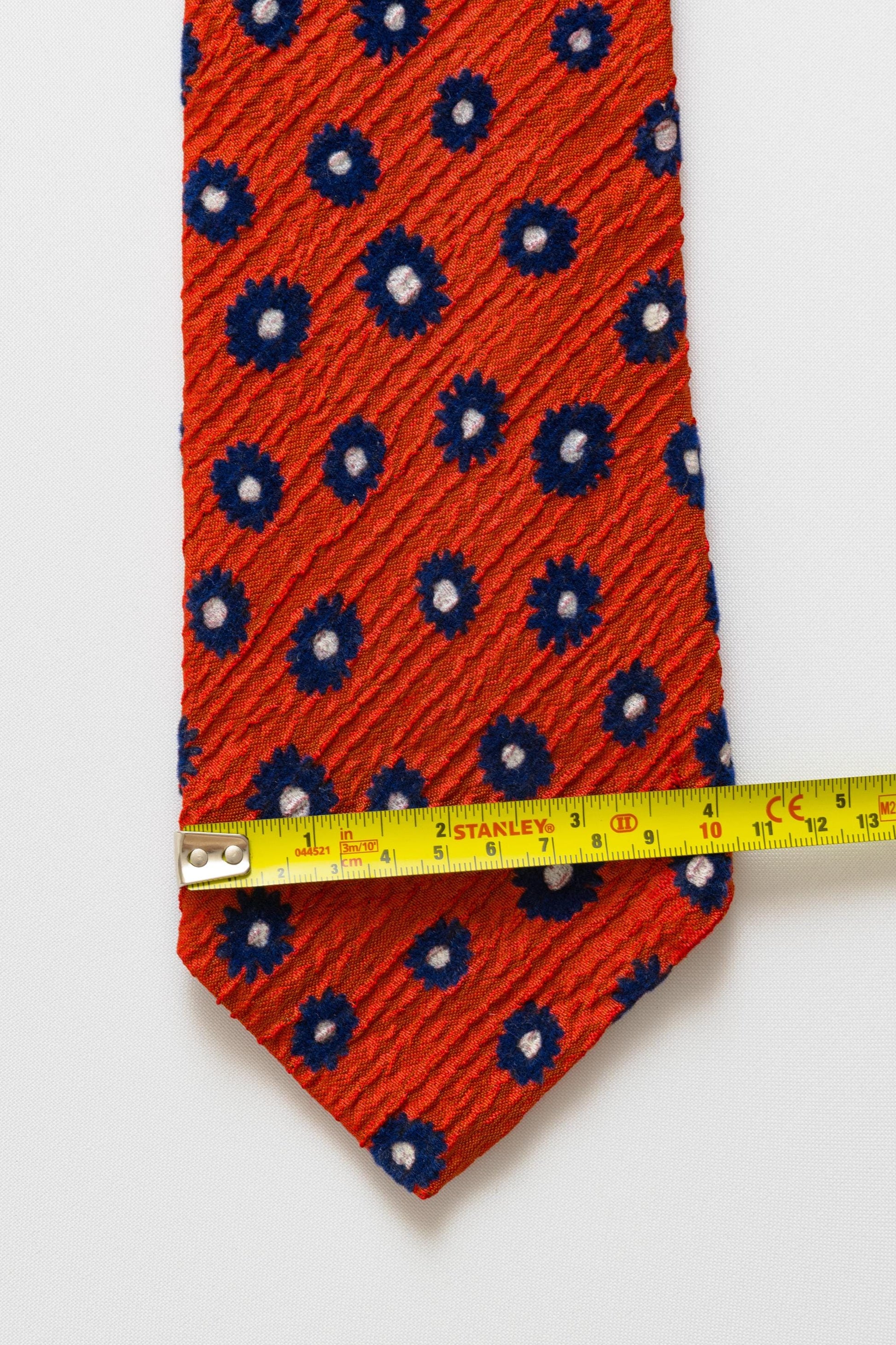 vintage KENZO HOMME Tie abstract floral pattern flowers print necktie retro beautiful luxury gift for men accessories silk 90s style men's