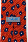 vintage KENZO HOMME Tie abstract floral pattern flowers print necktie retro beautiful luxury gift for men accessories silk 90s style men's