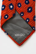 vintage KENZO HOMME Tie abstract floral pattern flowers print necktie retro beautiful luxury gift for men accessories silk 90s style men's