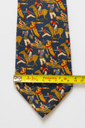 Vintage Salvatore Ferragamo Tie horses pattern print necktie retro beautiful luxury gift for men accessories silk 90s style men's