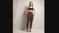 1981 Vintage Gianni Versace High-waisted Brown Balloon Pants 100% Suede Leather size  I38 F36 USA4