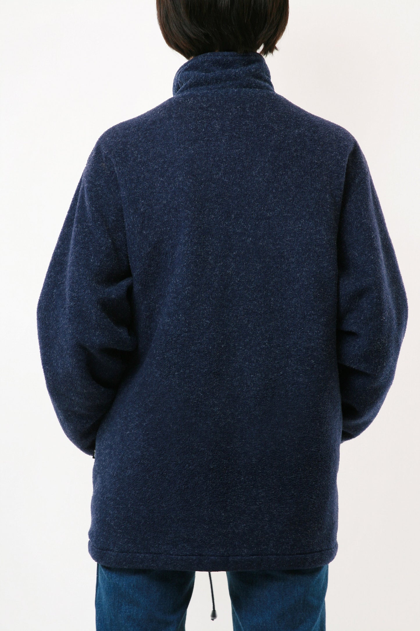 90s Vintage Fleece Full Zip Navy Blue Lined Topspirit 2207