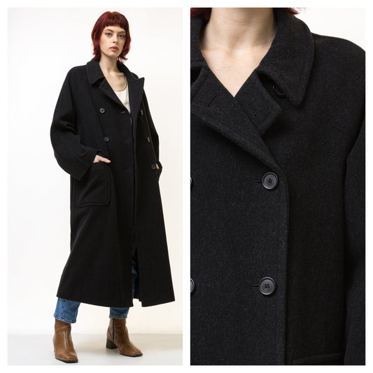 80s Woman Lambswool Cashmere Coat Women Vintage 80s winter coat long wool coat outerwear maxi winter coat vintage clothing size Small